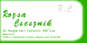 rozsa csesznik business card